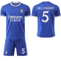 2025-26 Real Madrid 2nd away blue jersey #9Mbappé #5 Bellingham #7 Vinícius Football Jerseys 16