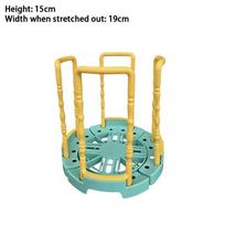 M-Portable Kitchen Dish Drying Rack Collapsible Bowl Holder Drainer Removable Tray for Compact Cabinet Organization žalia
