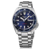 Seiko SRPL83K1 5 Sport SKX Nerūdijančio Plieno Automatinis Laikrodis Vyrams, 42,5 mm Dydis, Mėlynas/Sidabrinis