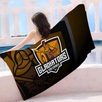 S-spartan Gladiator Logo Big Microfiber Beach Towels Quick Dry Towel Sand Beach Towels Pool Towel for Travel Swim Pool Yoga W40*H60(CM)
