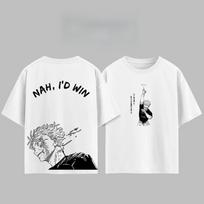 Japoniški Anime Jujutsu Kaisen Y2K Marškinėliai Unisex Moterims grynos medvilnės Vasariniai Viršutiniai drabužiai Harajuku Stiliaus Madingi Apvaliu Kaklu Trumpomis Rankovėmis T-shirtai 2XL