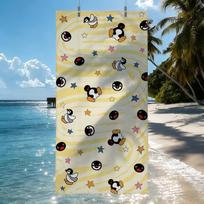 Animacinis P-Pingu juokingas memas Rankšluostis Greitai džiūstantys Paplūdimio rankšluosčiai Tinka baseinams, stovyklavimui, jogai ir sporto salėms W30*H60(CM)