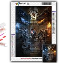 Diamond Embroidery Game of Thrones Dragon and Beauty  5D DIY Diamond Painting Cross Stitch Rhinestone Full Round 20X30CM