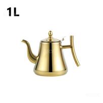 1000/1500 ml arbatinukas nerūdijančio plieno karališkasis arbatos puodas su arbatos sieteliu Auksinis sidabrinis virdulys su arbatos užpilu Oolong gėlių arbatos puodas