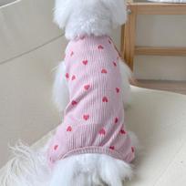Love Four Legged Home Costume Pet Clothes Little Dog Teddy Bears Pomeranian Pajamas Puppy Dog Autumn Winter Backing Shirt S