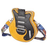 2024 m. Y2K stiliaus kūrybinis gitaros krepšys mergaitėms – Helovino leidimas geltona