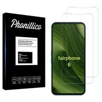 Grūdintas stiklas - Phonillico® - Fairphone 6 - 2 vnt. pakuotė - Atsparus įbrėžimams - Ekrano apsauga skaidri