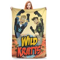 Wild Kratts Mesti pledą ant sofos Minkštas pūkuotas pliušinis pledas 50x60 colių Įvairių dydžių lovatiesės visiems sezonams 30x40in
