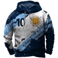 3D Spausdinimas Argentinos Sporto Vėliava Unikali Vyriška/moteriška Argentinos Nacionalinis Herbas Atsitiktinis Gatvės Drabužis Su Gobtuvu/užtrauktuku/megztinis S
