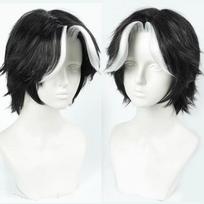 30cm Balti Akcentai Trumpi Cosplay Perukai Trumpi Sidabriniai Vyrai Moterys Plaukai Anime Karščiui Atsparūs Sintetiniai Perukai as the picture-12inches