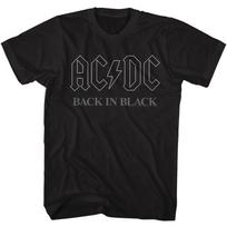 AC/DC Back In Black Logo Black Rock and Roll Music Band T-T-shirt Tops Tees Men's Women's Unisex 2XL