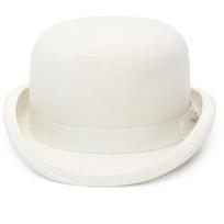 Wool Fedora Top Hat White Short Brim Magician Hat Surprise Gift for Boyfriend S