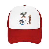 Italian Brainrot Character Combinations 1 Tung Tung Shark Summer Mesh Baseball Caps Women Men Beach Fishing Hat Trucker Cap One Size