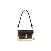 Louis Vuitton Užraktas Ant Dirželio Nuimamas Reguliuojamas Grandinėlės Drobės Ir Odos Užrakto Krepšys Moteriška Pečių Krepšys M80559 Box(Basic Set+Box)