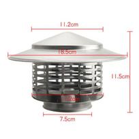 75-200mm Vėdinamas Lietaus Kepurė Lauko Sienos Krosnelės Vamzdžio Apsauginis Dangtelis Vėdinimo Sistema 75mm