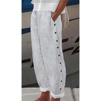QICED Moteriški madingi kasdieniai kelnės ir kapriai XXXXXL white