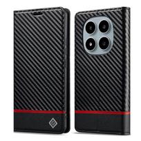 EUCAGR Carbon Fiber Flip PU Leather Wallet Phone Case for Xiaomi Redmi Note 15 Pro 4G 5G Card Slot Cover For Redmi Note 15 Pro+ Redmi Note 15 4G