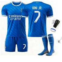 Real Madrid 24/25 išvykos 7 Vini Jr. Vaikų sportiniai drabužiai Medvilniniai Mėlyni 100-110 CM mėlyna
