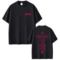 Unisex T-shirt Meilė Liepa 2026 Prekės T-shirt Unisex Drabužiai Hip Hop Pop Muzika Marškinėliai Unisex Mada Atsitiktinis Trumpomis Rankovėmis Viršus Gatvės Stilius M