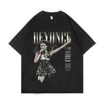 2026 High Quality Summer New Unisexs Tshirt KAOS BEYONCE Actress Tshirt Singer Band Music Short Sleeve Retro Fashion Soft Tshirt M