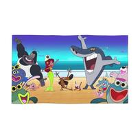 Zig & Sharko Animaciniai filmai Vaikams Minkštas veido rankšluostis Greitai džiūstantis Baseino vonios Medvilniniai rankšluosčiai Sugeriantis Greitas W30*H60(CM)