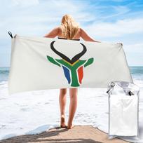 Pietų Afrikos Springboks vėliavos paplūdimio rankšluostis minkštas mikropluošto greitai džiūstantis sugeriantis greiti rankšluosčiai plaukimui W30*H60(CM)