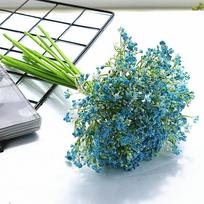 16 vnt/puokštė Gypsophila Breath netikro šilko dirbtinių gėlių namų vestuvių vakarėlis mėlyna