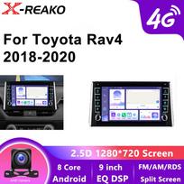 9 inch Android For Toyota RAV4 XA50 2018-2022 Car Radio DVD Multimedia Player GPS 4G 8Core Navigation 2 Din Carplay Head Unit Screen 8 core 4GB+64GB