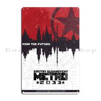 Metro 2033 Plakatas Metalinės Plokštelės Individualus Juokingas Sieninis Tapyba Baras Svetainė Skardinis Plakatas 20x30cm（7.8x11.8inch）