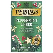 Twinings, Flavored Herbal Tea, Peppermint Cheer, Caffeine Free, 20 Tea Bags, 40g (1.41oz)