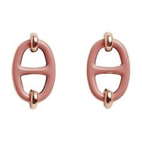 Hermes Mini Maillon Brand Logo Rose Gold Earrings Unisex Earrings Pink H100052FOE8 Box+Shopping Bag