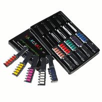 10 Temporary Colour Hair Chalk Soft Comb Salon Hair Brush