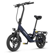 HillMiles Mile 1 Black/blue 250W Motor 36V 10.4Ah Removable Battery 14 x 2.125-inch Tyres City Compact E-bike