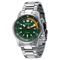 BERNY Automatic 20 ATM Water Sapphire Watch Men's Diver's Watch, Resistance, Crystal, Ultra-Luminous Diver's žalia