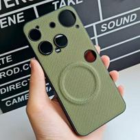 For Nothing Phone 3 dėklas Metalinis lydinys Kameros apsauga Nepriklausomi mygtukai Veganinės odos dėklas Artificial leather&Nothing Phone (3)