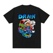 Drain Oficialūs Grupės Prekės Marškinėliai Nauji Medvilniniai Aukštos Kokybės Tokie Patys Kaip Oficialioje SvetainėjeTee 3XL blue