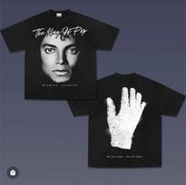 Michael Jackson Vintažiniai Tribute Marškinėliai Unisex ir Moteriški Vasariniai Medvilniniai Y2K Drabužiai Laisvalaikio Mada Apvalia Kaklo Trumpomis Rankovėmis Marškinėliai L