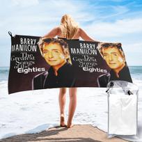 Populiarus muzikantas Barry Manilow Paplūdimio rankšluostis Minkštas mikropluoštas Greitai džiūstantis Sugeriantis Greiti rankšluosčiai voniai W30*H60(CM)