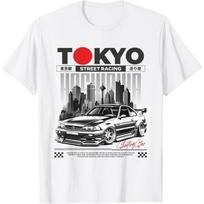 JDM Tokyo Japan Drift Race Car Tuning Retro Vintage Graphic T-Shirt S juoda