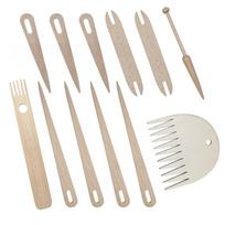 12PCS DIY Wooden Weaving Loom Tools 2Size Tapestry Darning Big Eye Yarn Knitting Needles Needlework Crafts Sewing Needle Tools