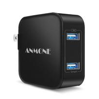 Kelių prievadų JAV įkroviklio įkrovimo adapteris USB maitinimo adapteris mobiliojo telefono įkroviklis Black 2 Ports