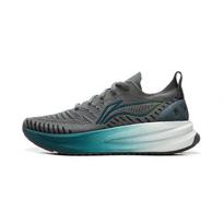 Li Ning minkštas atšokimas patogus smūgio absorbcija neslystantis atsparus dilimui pralaidus orui žemakulniai bėgimo bateliai vyriškas sportbačio juodas pilkas ARSU065-4 43