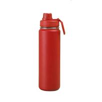 750 ml Izoliuotas Puodelis Nerūdijančio Plieno Sportinis Butelis Amerikietiški Vandens Buteliai su Dangteliu Nešiojami Vakuuminiai Nepralaidūs Lauko Žygio Puodeliai 750ml raudona