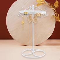 Necklace Holder Metal Jewelry Display Stand Rotating Organizer for Pendant balta