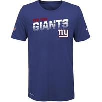Nike NFL bendradarbiavimo marškinėliai New York Giants Treniruočių trumpomis rankovėmis Vaikų viršutiniai drabužiai Mėlyni 3Z1B7FBGN-NYG S