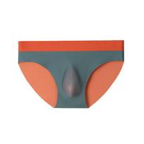 Vyriškos kelnaitės vidutinio aukščio, su elastinga juosmens juosta, kvėpuojantys apatiniai, 3D U formos išgaubimas, besiūlės plonos kelnaitės, kasdieniam dėvėjimui XXL oranžinė