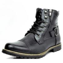 Madingi vyriški batai Odiniai ankle boots Metaliniai dvigubi užtrauktukai Motociklininko batai Retro aukšti vyriški batai Dizainerio Didelio dydžio 48 Odinis batas 37