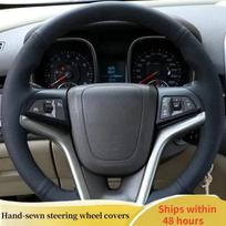 Car Steering Wheel Cover For Opel Mokka Opel ignia Astra J 2009-2016 ized Microfiber Leather DIY Steering Wheel Braid Blue Thread