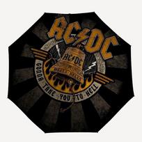 1pc ACDC Band automatic opening and closing umbrella with a convenient three-fold design and 8 iron ribs - suitable for daily outdoor use
