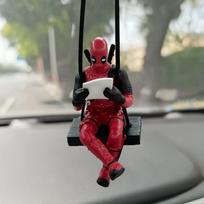 Deadpool automobilio galinio vaizdo veidrodžio pakabukas Sūpuoklės ornamentas Namų biuro dekoras